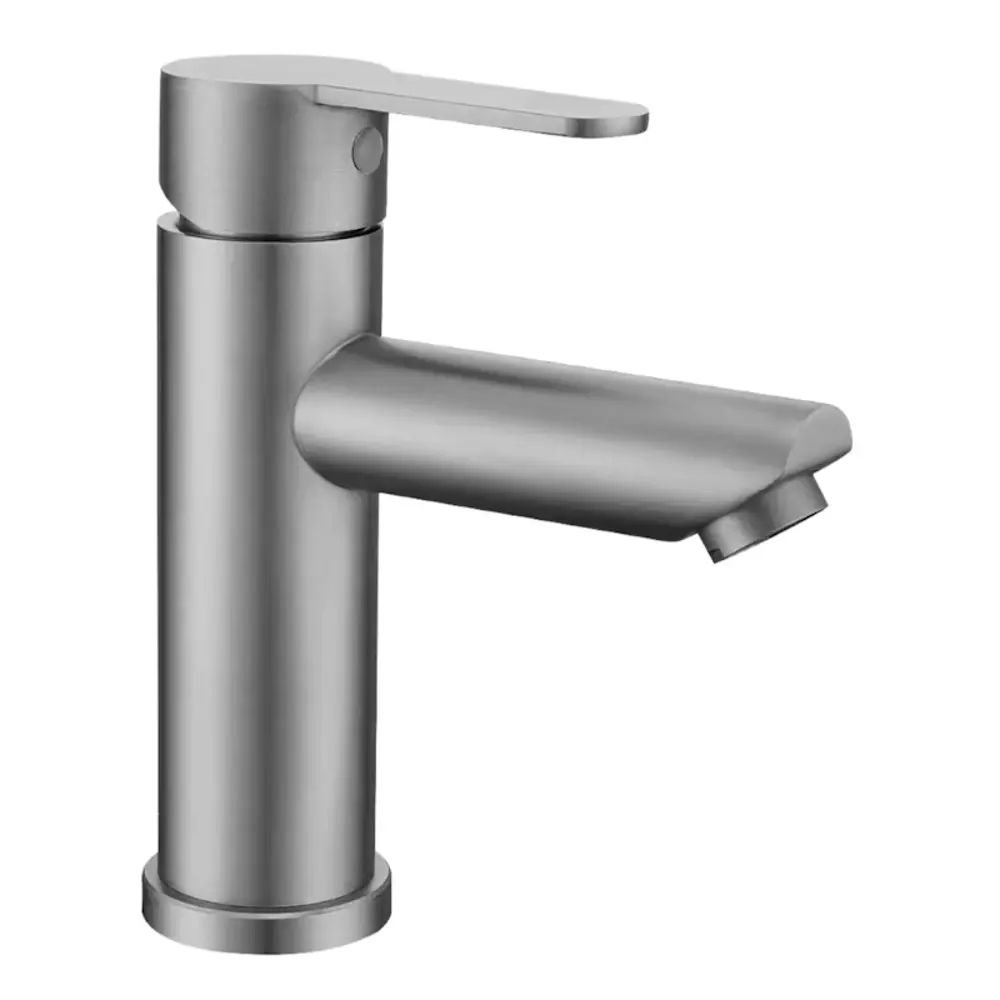 Фото Смеситель для раковины Fmark FS8201-2-LM однорычажный цвет сатин Фото Смеситель для раковины Fmark FS8201-2-LM однорычажный цвет сатин