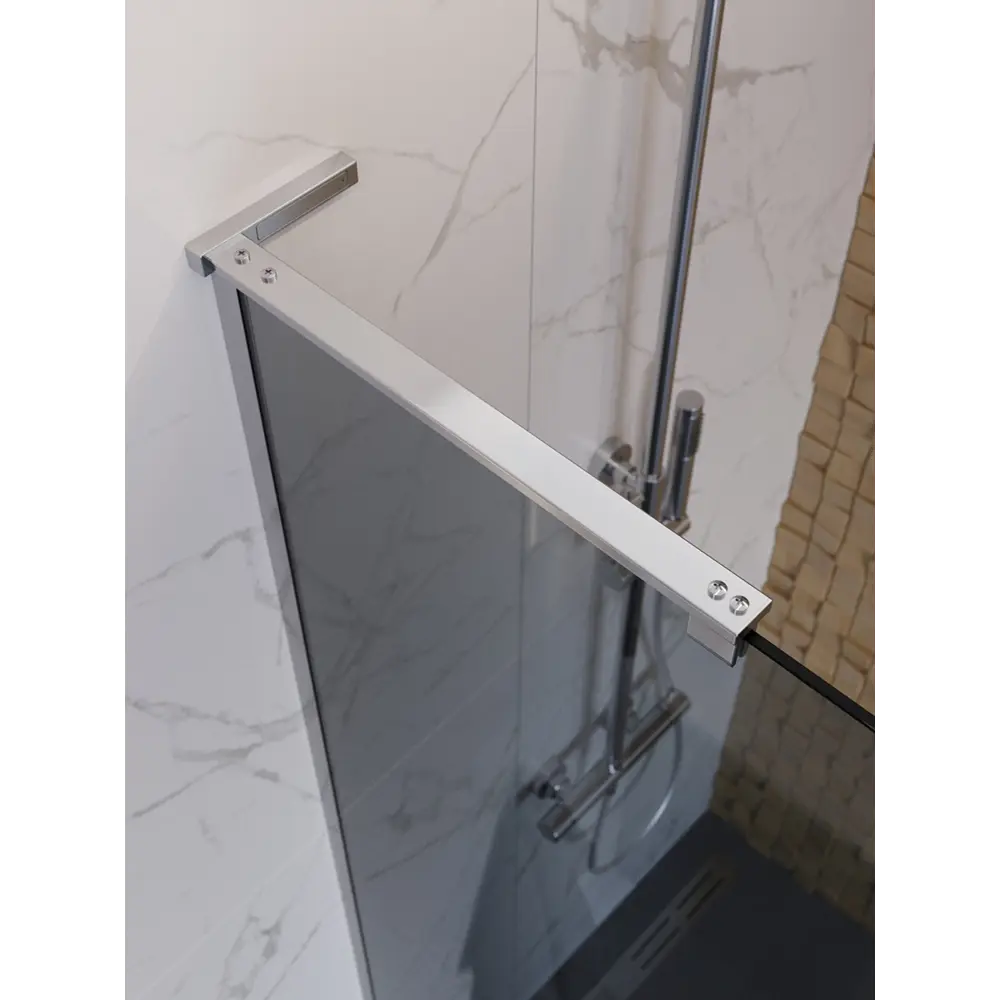 Фото 3 Душевая перегородка Belbagno UNO-L-1-TB-110-GR-Cr 110x200см хромированный профиль Фото 3 Душевая перегородка Belbagno UNO-L-1-TB-110-GR-Cr 110x200см хромированный профиль