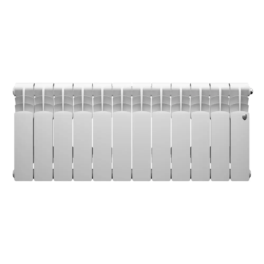 Фото 2 Радиатор секционный Royal thermo Revolution 350/80 12 секций боковое подключение биметалл цвет белый без кроншейнов