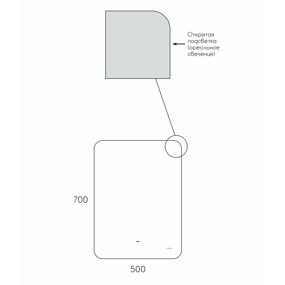 Фото 7 Зеркало для ванной Reflexion RF4206HR с подсветкой 50x70см Фото 7 Зеркало для ванной Reflexion RF4206HR с подсветкой 50x70см