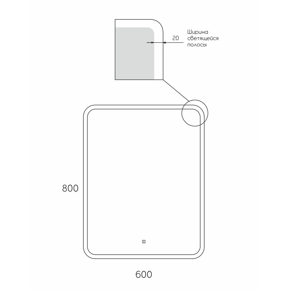 Фото 8 Зеркало для ванной Reflection Blink RF6041BK с подсветкой 60x80см