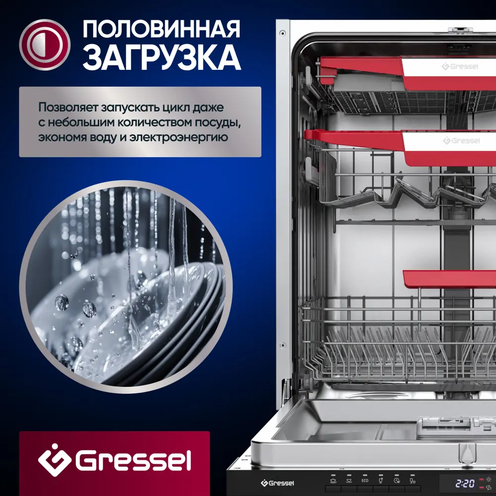 Фото 11 Встраиваемая посудомоечная машина Gressel UBB602 59.8 см 6 программ цвет черный Фото 11 Встраиваемая посудомоечная машина Gressel UBB602 59.8 см 6 программ цвет черный