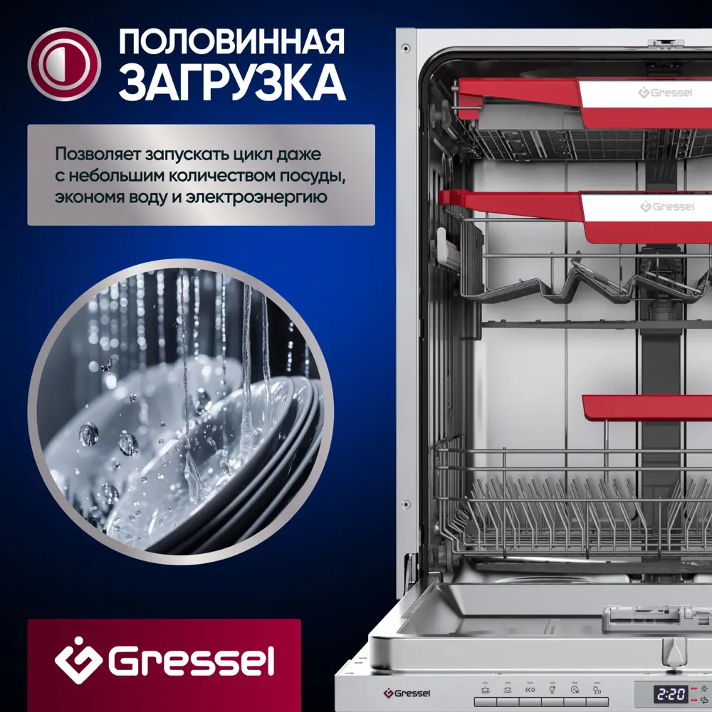 Фото 9 Встраиваемая посудомоечная машина Gressel UBM601 59.8 см 6 программ цвет нержавеющая сталь Фото 9 Встраиваемая посудомоечная машина Gressel UBM601 59.8 см 6 программ цвет нержавеющая сталь