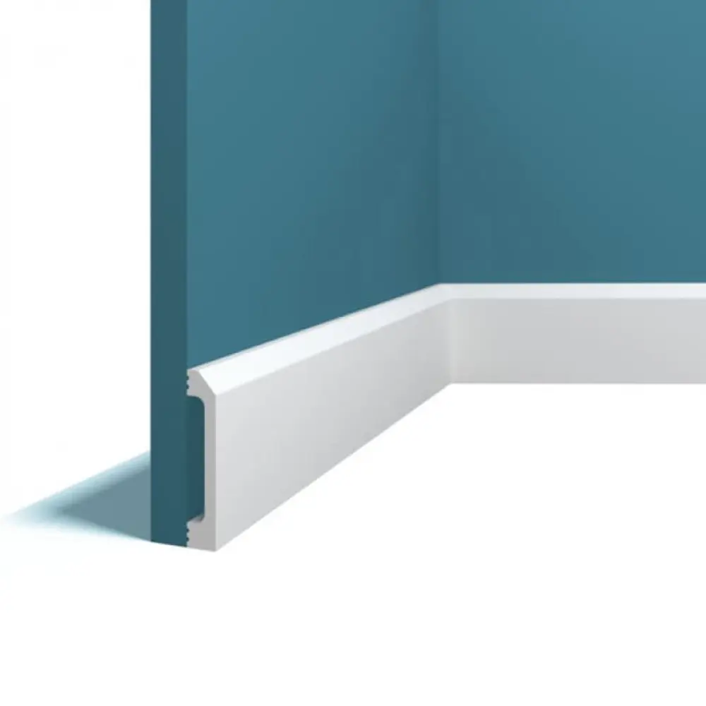 Фото Плинтус напольный Perfect Plus P99141 70x13x2000 мм ударопрочный белый под покраску Фото Плинтус напольный Perfect Plus P99141 70x13x2000 мм ударопрочный белый под покраску