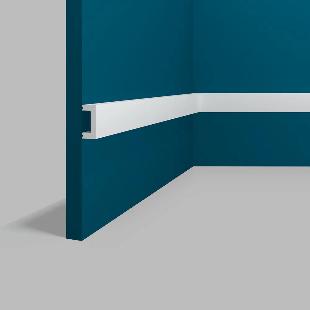 Фото Плинтус напольный Perfect Plus P99123 30x14x2000 мм ударопрочный белый под покраску Фото Плинтус напольный Perfect Plus P99123 30x14x2000 мм ударопрочный белый под покраску