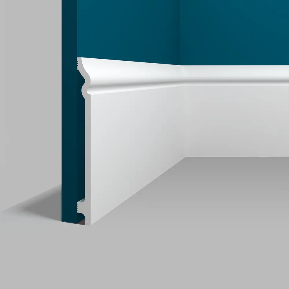 Фото Плинтус напольный Perfect Plus P99113 160x15x2000 мм ударопрочный белый под покраску Фото Плинтус напольный Perfect Plus P99113 160x15x2000 мм ударопрочный белый под покраску