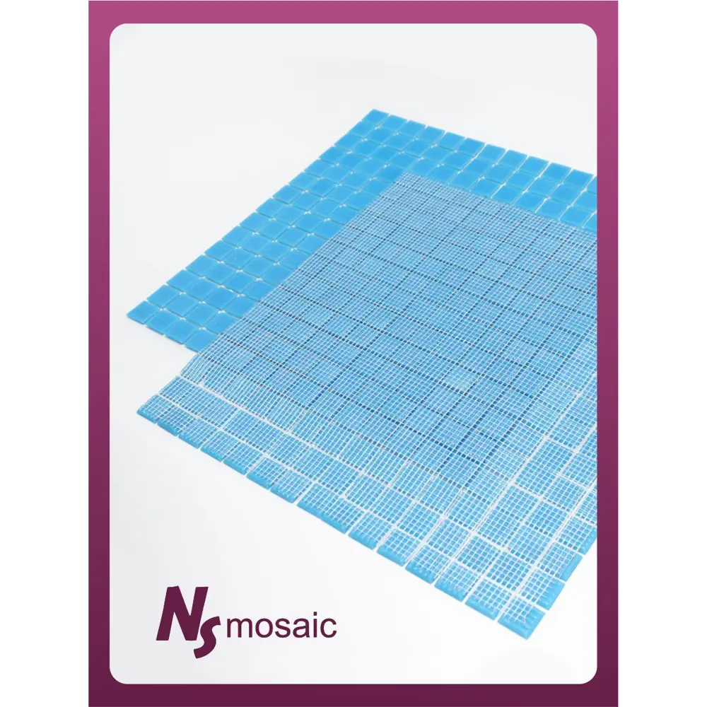 Фото 6 Мозаика стеклянная Nsmosaic Gb03 NS00GS0107 32.7x32.7см цвет синий Фото 6 Мозаика стеклянная Nsmosaic Gb03 NS00GS0107 32.7x32.7см цвет синий