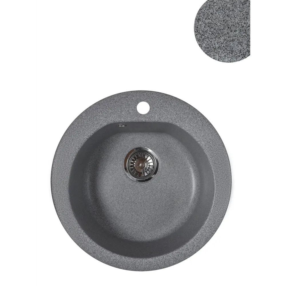 Фото 7 Мойка для кухни врезная Reflexion Core RX1350GR гравий d 50,5 см