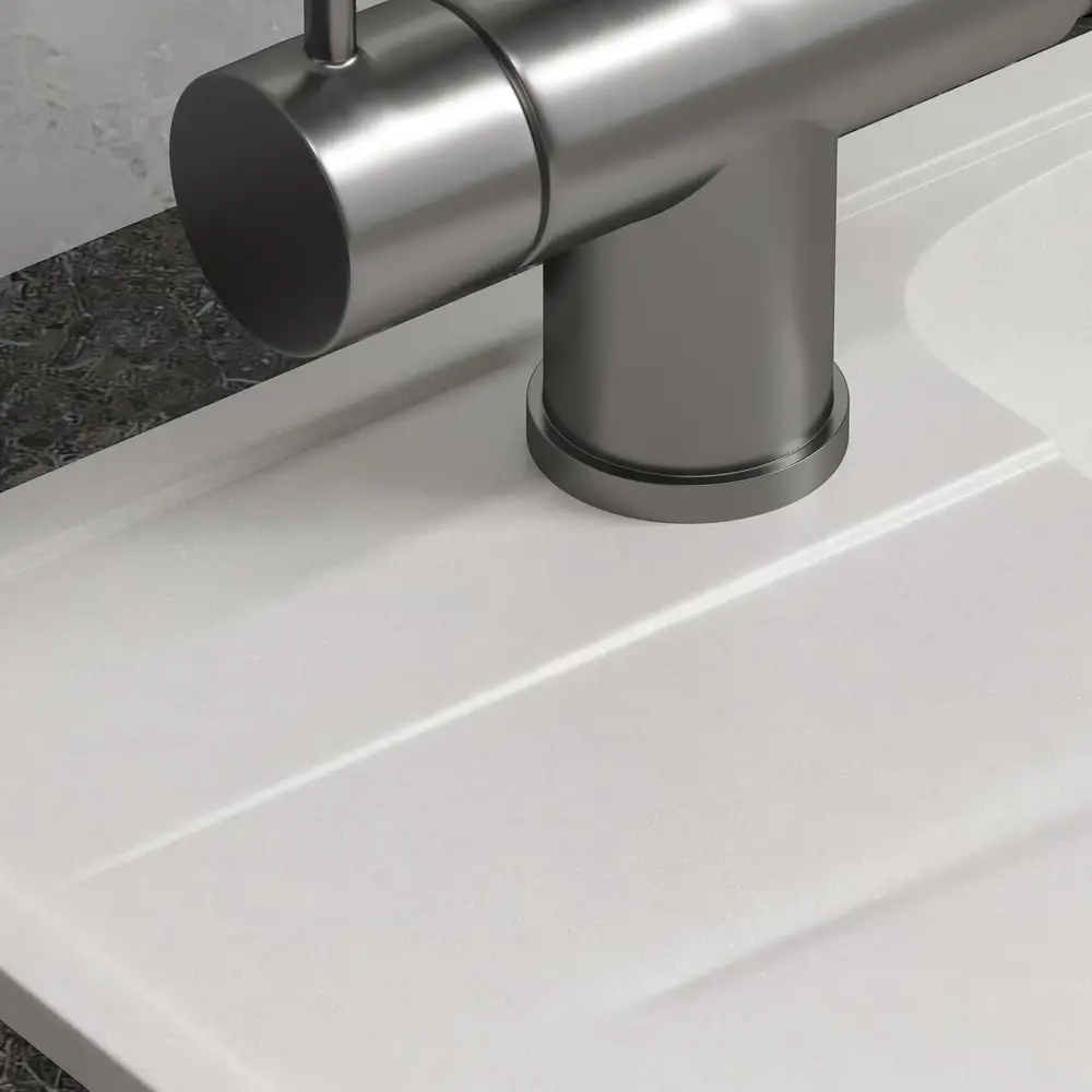 Фото 6 Мойка для кухни врезная Reflexion Plato RX1457WH c крылом 57х46 см белый Фото 6 Мойка для кухни врезная Reflexion Plato RX1457WH c крылом 57х46 см белый