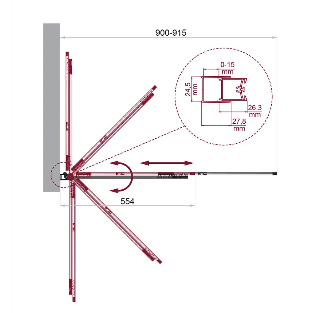 Фото 9 Ширма на ванну BelBagno LUCE-VF-11-90/145-C-ORO профиль золото Фото 9 Ширма на ванну BelBagno LUCE-VF-11-90/145-C-ORO профиль золото