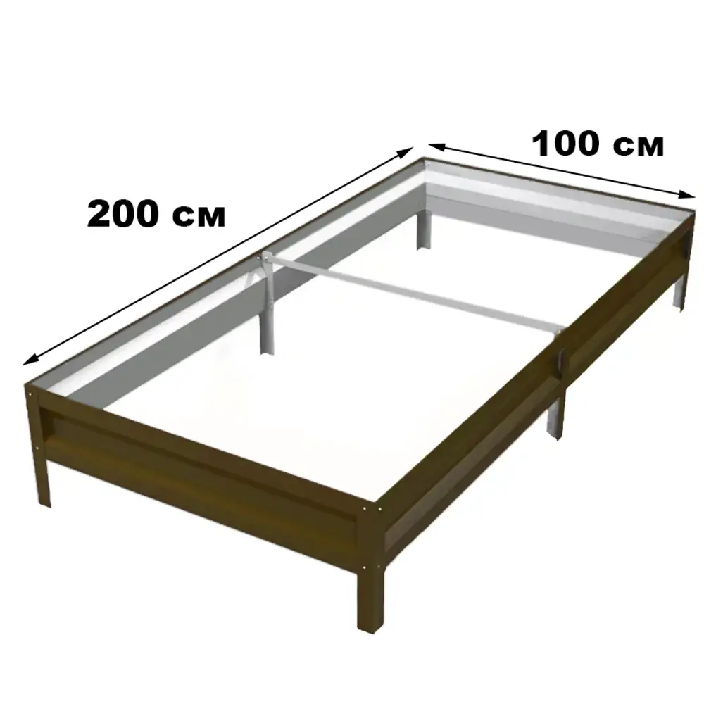 Фото Грядка садовая 200x100x20 см цвет коричневый Фото Грядка садовая 200x100x20 см цвет коричневый