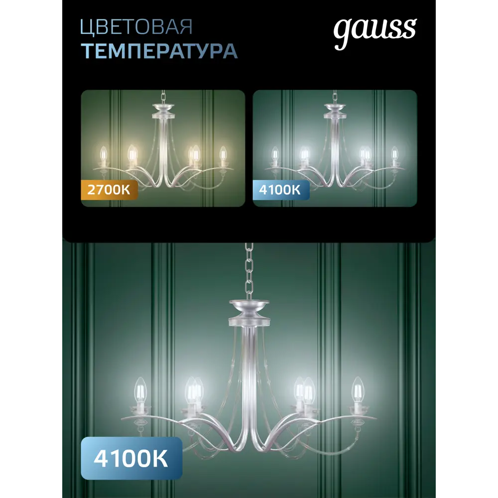 Фото 8 Набор ламп светодиодных GAUSS Filament 102902220 E27 175-265 В 20 Вт груша прозрачная 1850 Лм нейтральный белый свет, 10 шт Фото 8 Набор ламп светодиодных GAUSS Filament 102902220 E27 175-265 В 20 Вт груша прозрачная 1850 Лм нейтральный белый свет, 10 шт