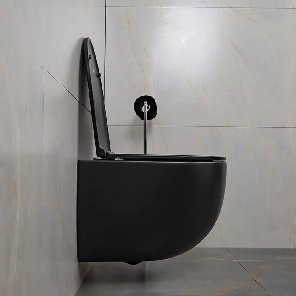 Фото 16 Унитаз подвесной AVS Сити безободковый с сиденьем микролифт черный Фото 16 Унитаз подвесной AVS Сити безободковый с сиденьем микролифт черный