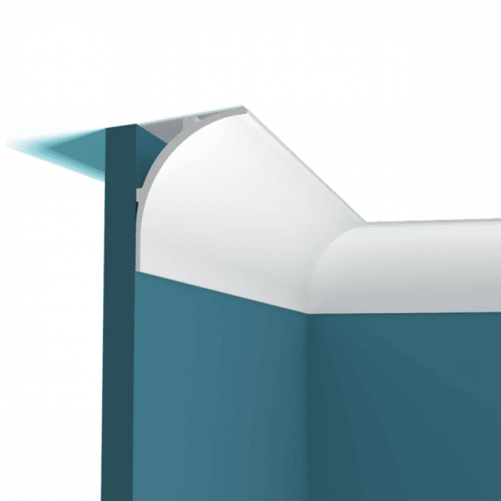 Фото Плинтус потолочный Perfect plus P99149 на потолок полиуретан белый 2000x120x100 мм Фото Плинтус потолочный Perfect plus P99149 на потолок полиуретан белый 2000x120x100 мм