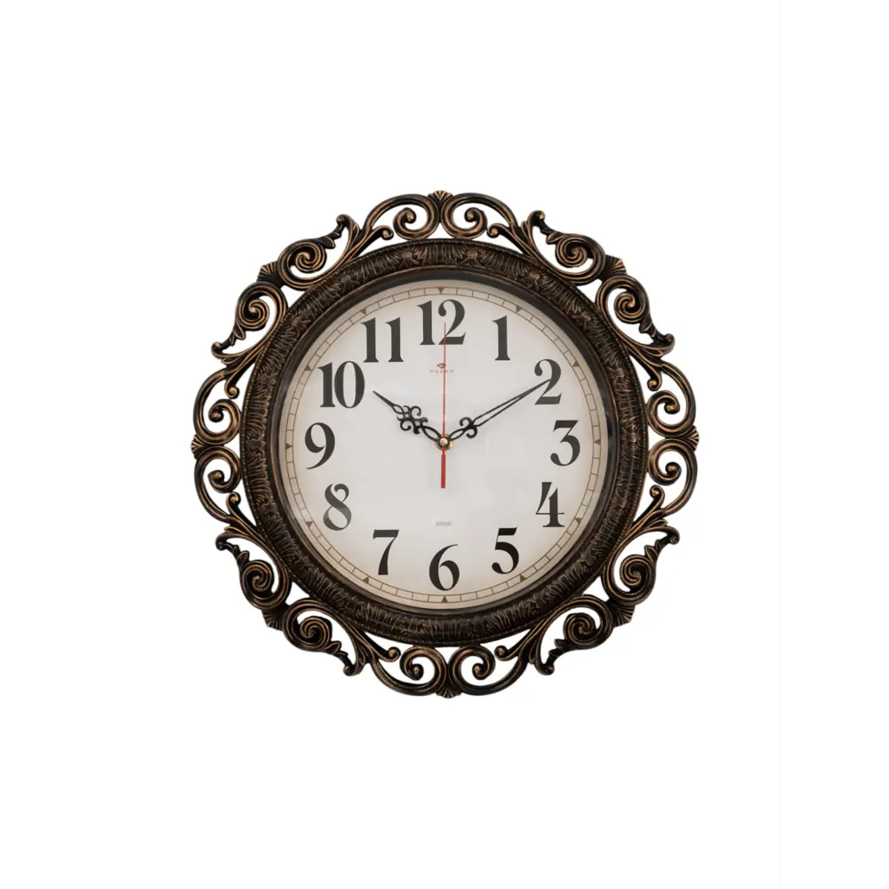 Фото Настенные часы Рубин Хостон 41 см коричневый