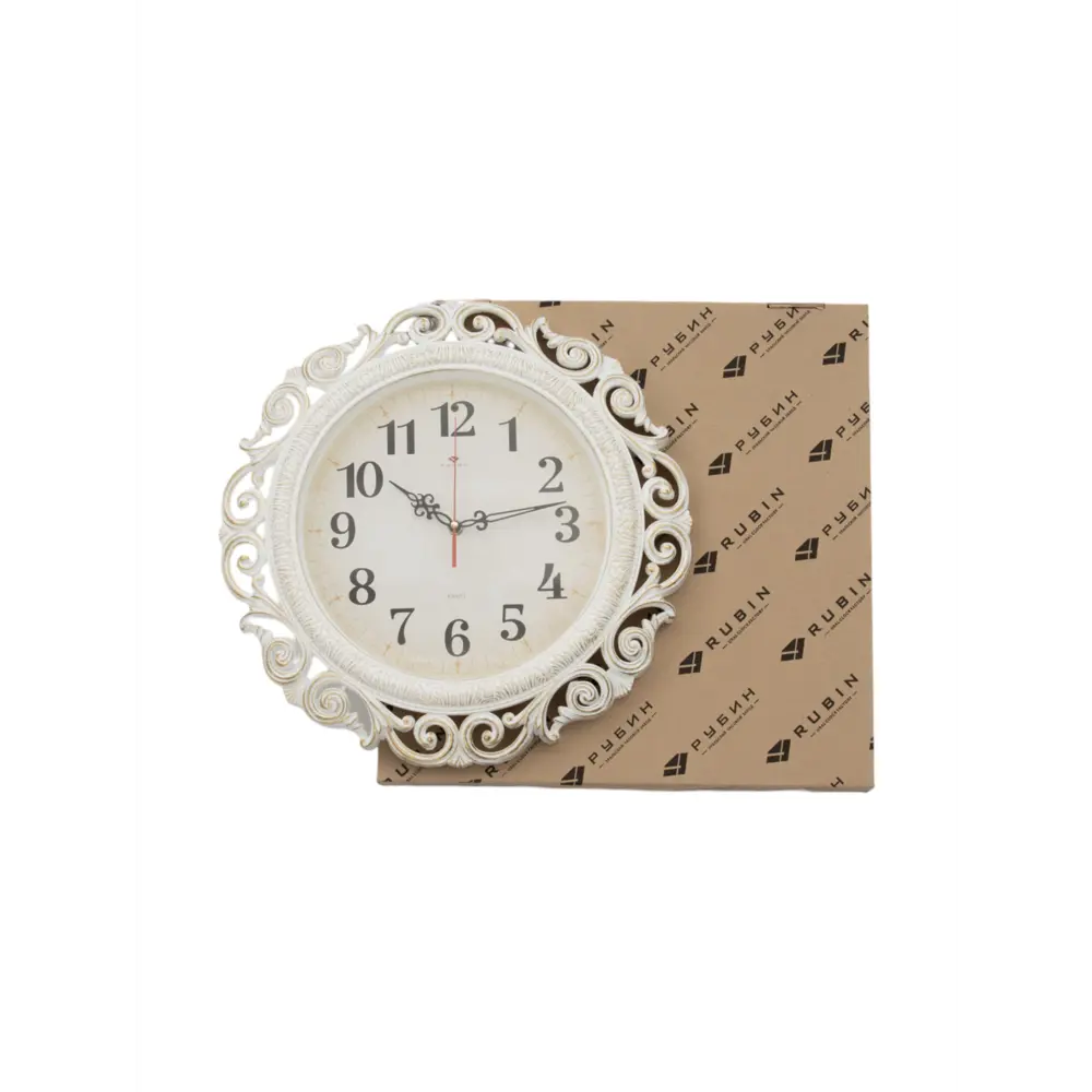 Фото 6 Настенные часы Рубин Хостон 41 см золотой,белый Фото 6 Настенные часы Рубин Хостон 41 см золотой,белый
