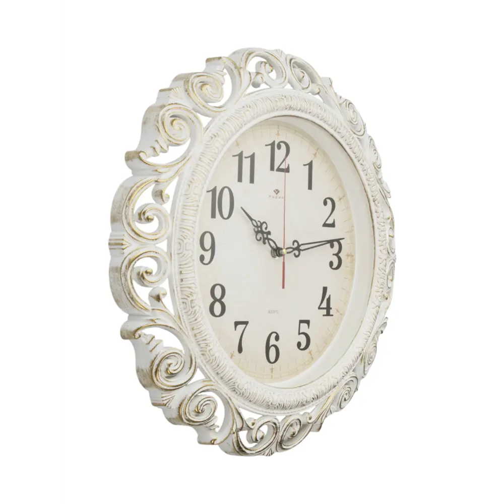 Фото 2 Настенные часы Рубин Хостон 41 см золотой,белый Фото 2 Настенные часы Рубин Хостон 41 см золотой,белый