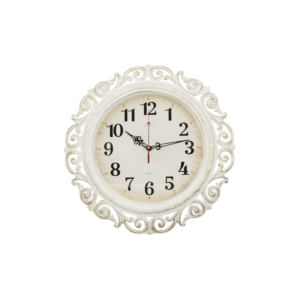 Фото Настенные часы Рубин Хостон 41 см золотой,белый