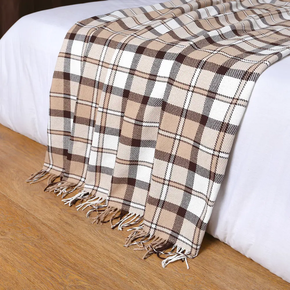 Фото Плед Влади 9809092, 200x140 см, хлопок, цвет бежевый