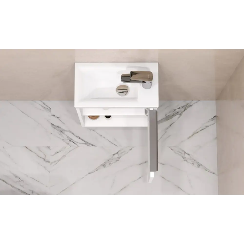 Фото 10 Тумба под раковину в ванную Aquaton 1A287101HP2B0 Хоуп 40 1 створка цвет белый матовый