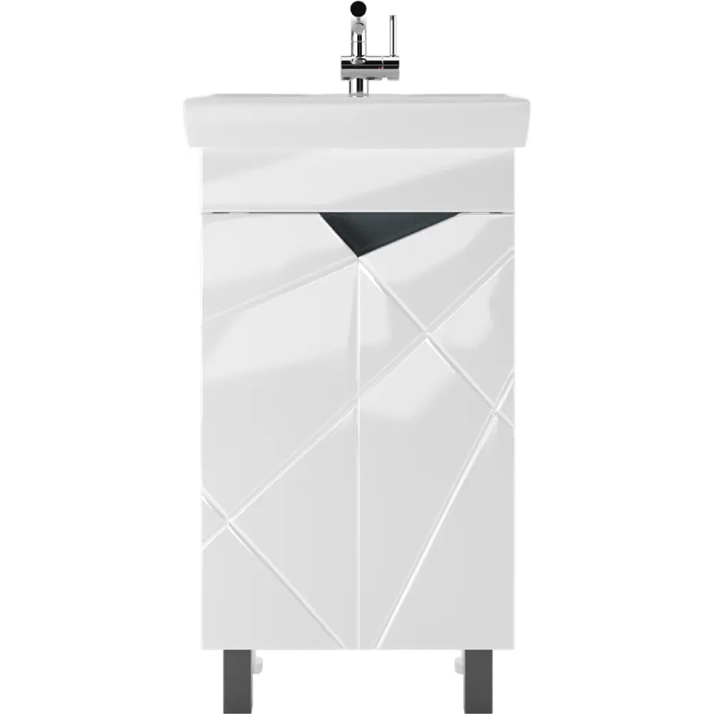 Фото 2 Тумба под раковина Домино Томь 50 Vector цвет белый Фото 2 Тумба под раковина Домино Томь 50 Vector цвет белый