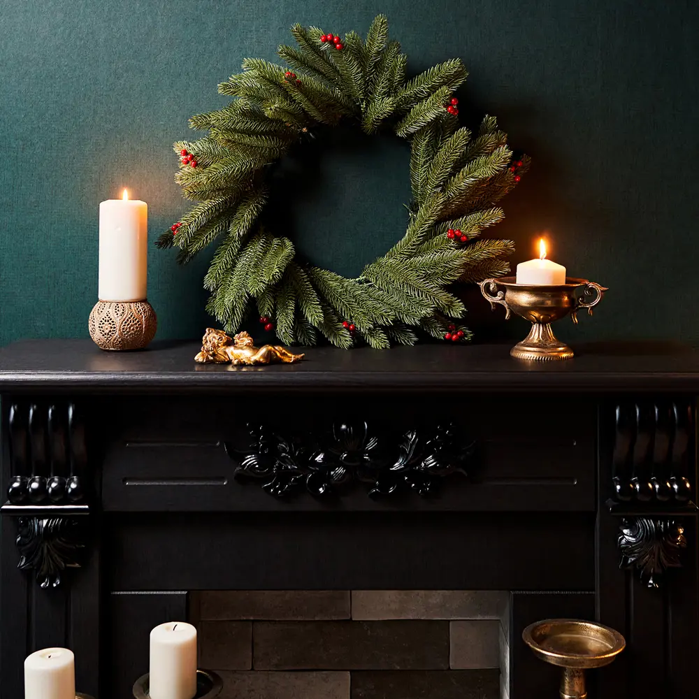 Фото 3 Рождественский венок Neon-Night 307-149 d 45 см с ягодами зеленый Фото 3 Рождественский венок Neon-Night 307-149 d 45 см с ягодами зеленый