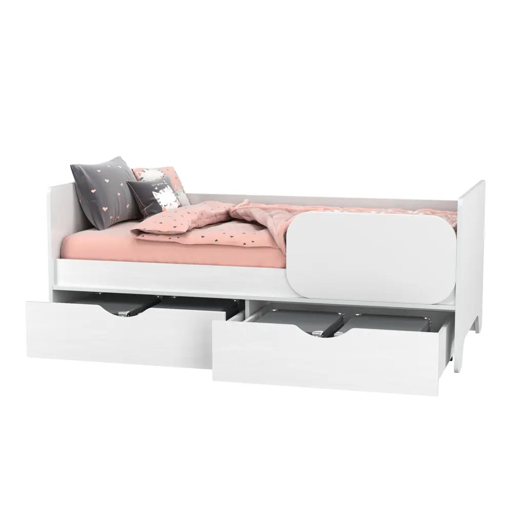 Фото 6 Кровать детская Mobi Уна 80x160 см ЛДСП цвет белый Фото 6 Кровать детская Mobi Уна 80x160 см ЛДСП цвет белый