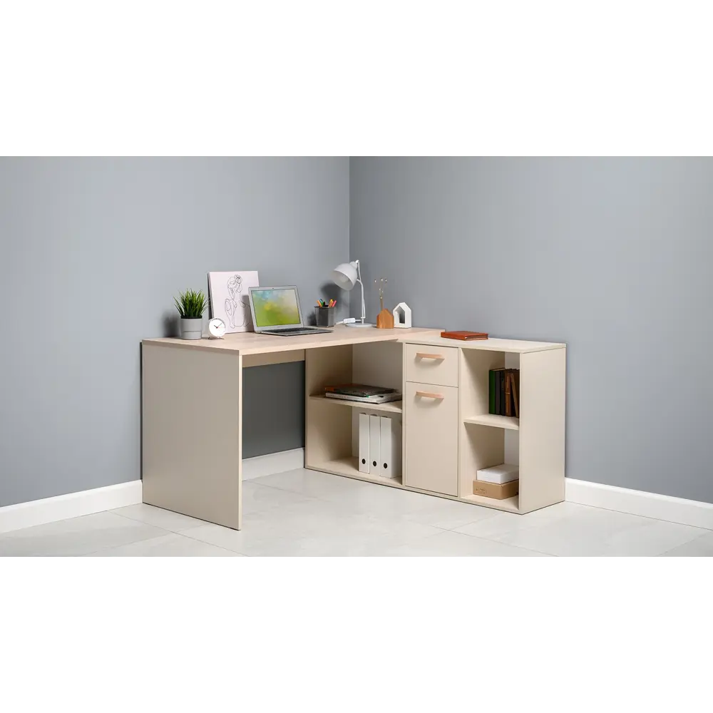 Фото 10 Стол-трансформер письменный Mobi Лайт 204x75x68 см ЛДСП цвет сатин/дуб эндгрейн элегантный Фото 10 Стол-трансформер письменный Mobi Лайт 204x75x68 см ЛДСП цвет сатин/дуб эндгрейн элегантный