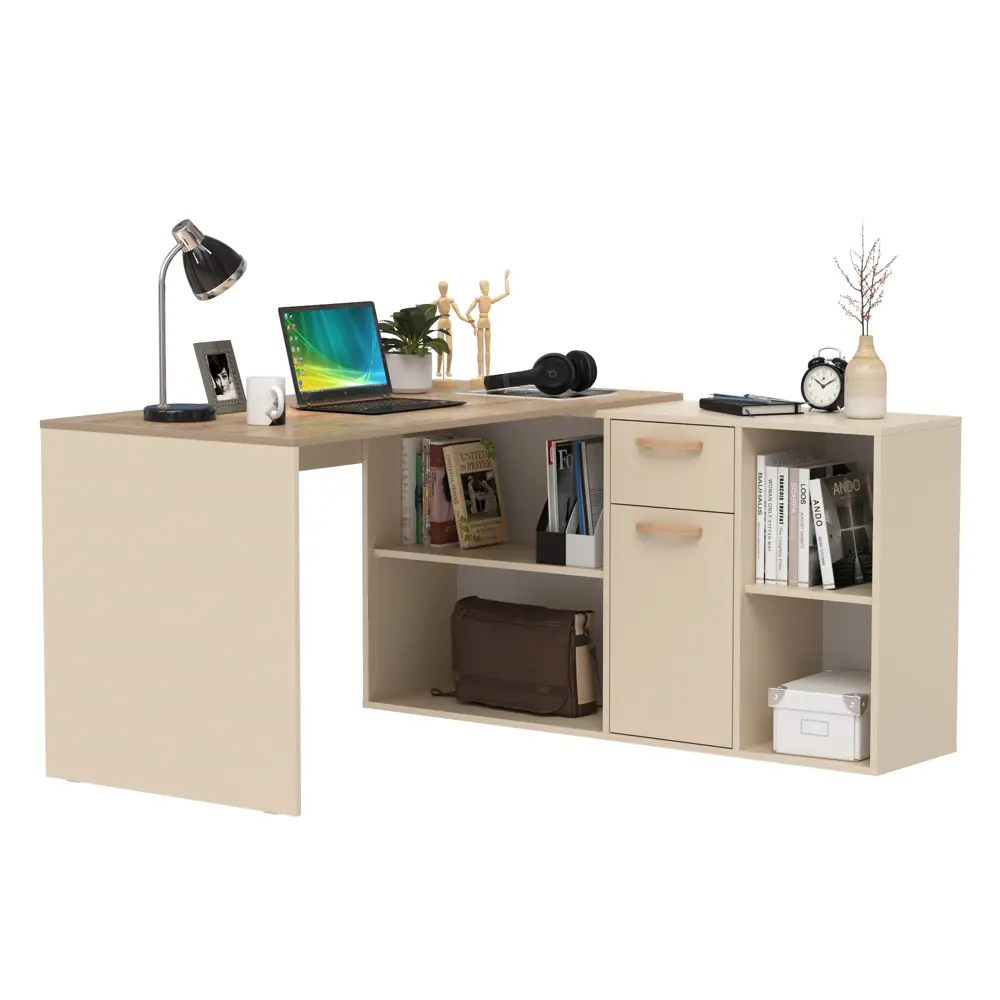 Фото 5 Стол-трансформер письменный Mobi Лайт 204x75x68 см ЛДСП цвет сатин/дуб эндгрейн элегантный Фото 5 Стол-трансформер письменный Mobi Лайт 204x75x68 см ЛДСП цвет сатин/дуб эндгрейн элегантный