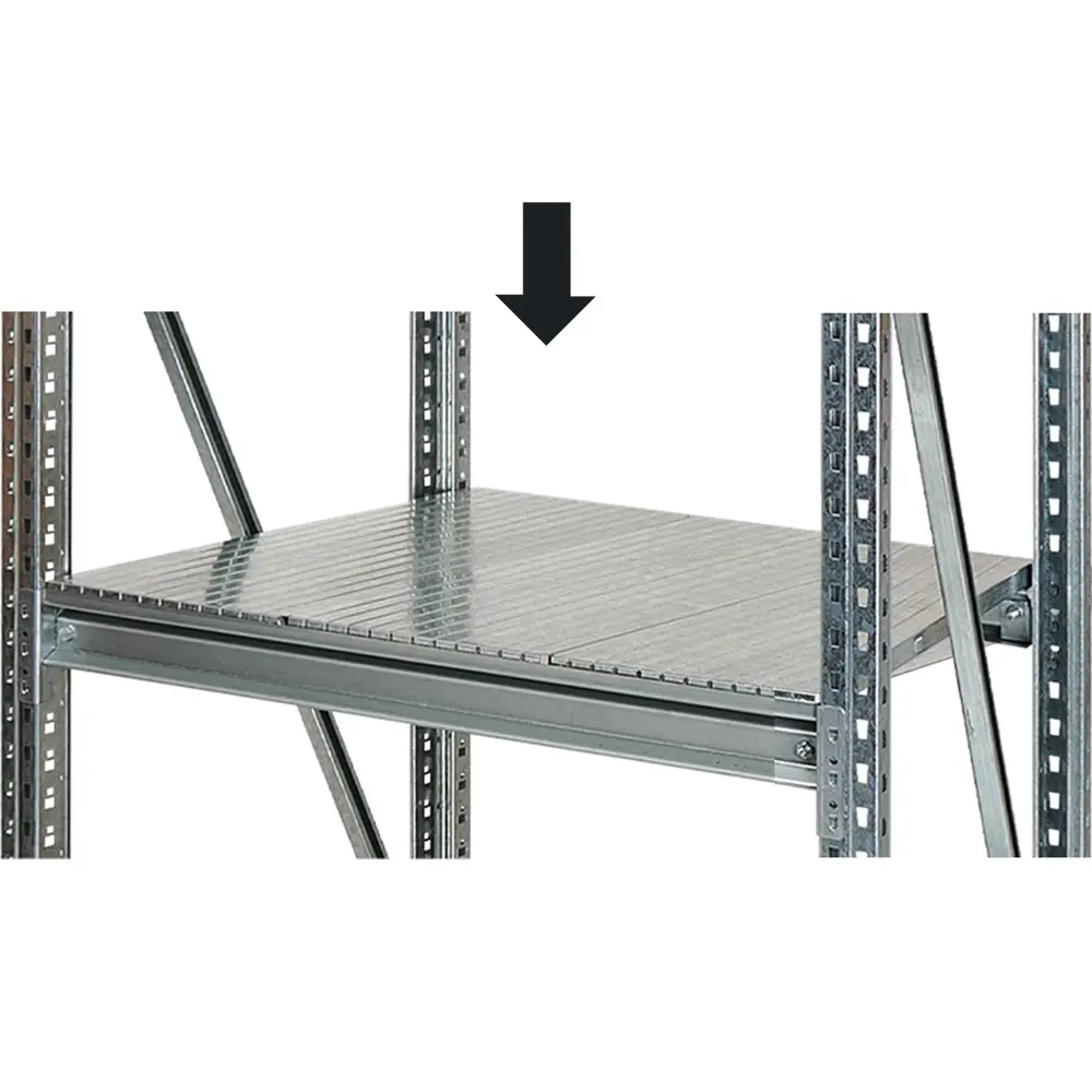 Фото 3 Полка для стеллажа Steller 180x60 см оцинкованный металл нагрузка на полку 360 кг 6 шт.