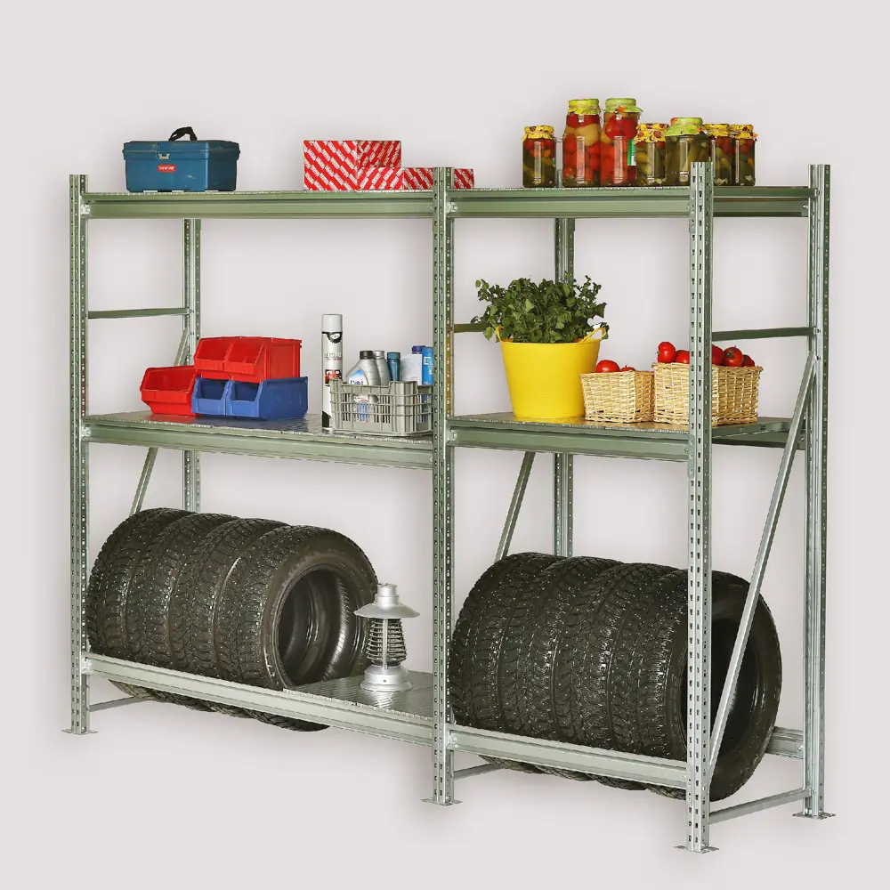 Фото 3 Дополнительная секция стеллажа Steller 150x180x60 см нагрузка до 400 кг оцинкованный металл цвет оцинкованный Фото 3 Дополнительная секция стеллажа Steller 150x180x60 см нагрузка до 400 кг оцинкованный металл цвет оцинкованный