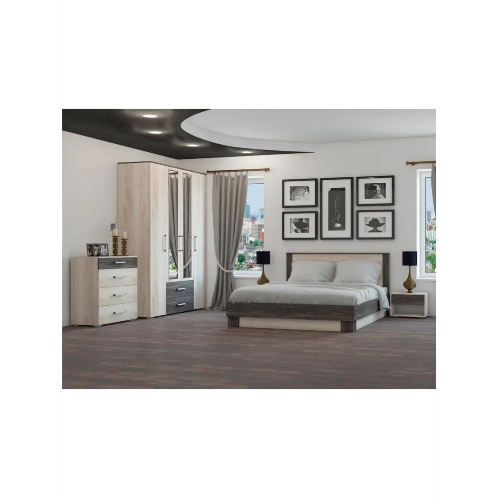 Фото 4 Комод Росток МС Версаль 4 ящика 82х42.5х88 см ЛДСП цвет дуб сакраменто/ясень анкор Фото 4 Комод Росток МС Версаль 4 ящика 82х42.5х88 см ЛДСП цвет дуб сакраменто/ясень анкор