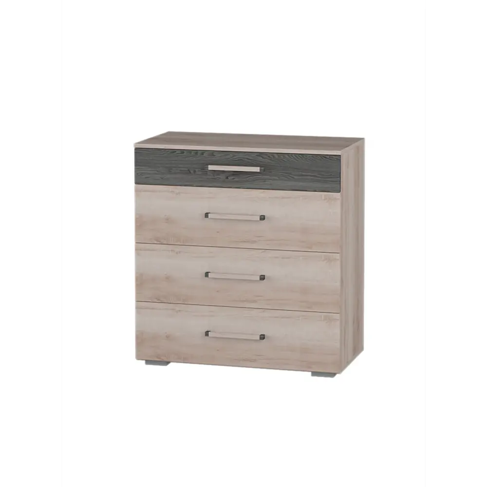 Фото Комод Росток МС Версаль 4 ящика 82х42.5х88 см ЛДСП цвет дуб сакраменто/ясень анкор Фото Комод Росток МС Версаль 4 ящика 82х42.5х88 см ЛДСП цвет дуб сакраменто/ясень анкор