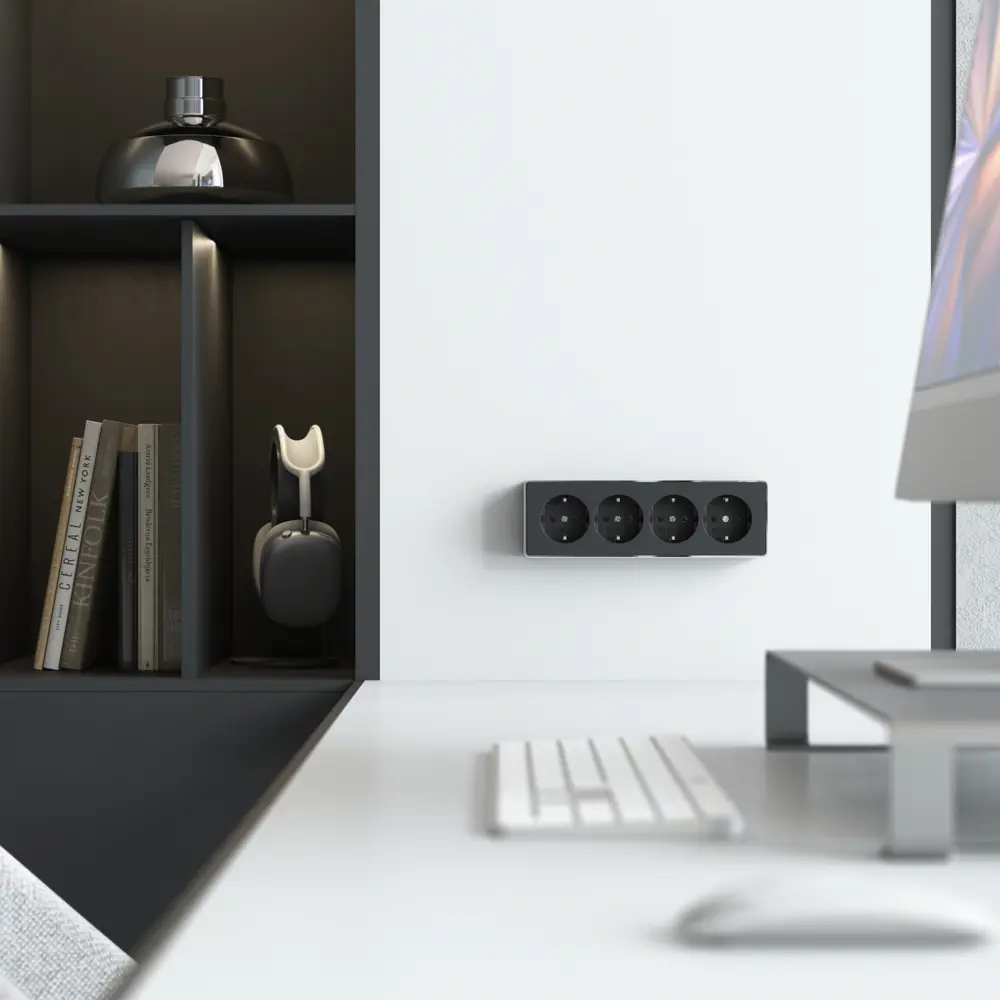 Фото 5 Розетка накладная Werkel Gallant a071254 с заземлением цвет черный матовый/хром Фото 5 Розетка накладная Werkel Gallant a071254 с заземлением цвет черный матовый/хром