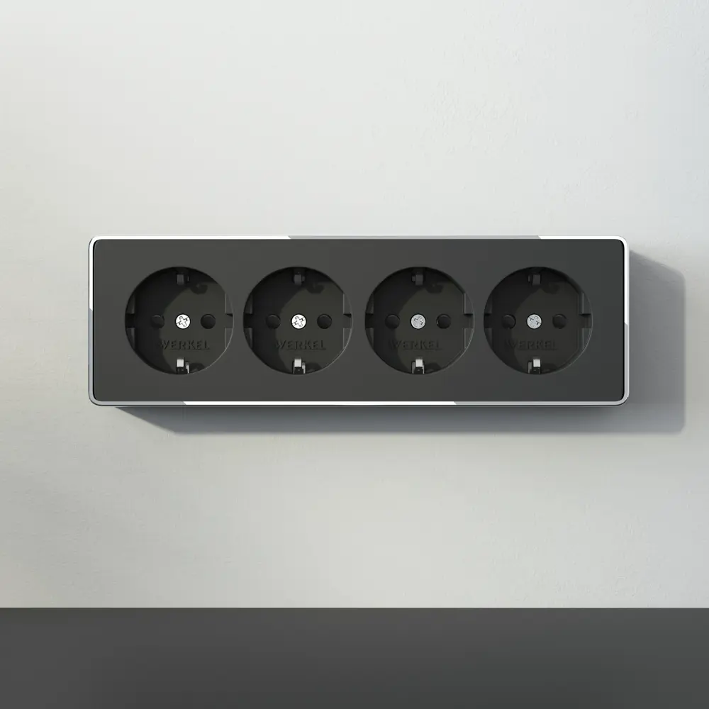 Фото 7 Розетка накладная Werkel Gallant a071254 с заземлением цвет черный матовый/хром Фото 7 Розетка накладная Werkel Gallant a071254 с заземлением цвет черный матовый/хром