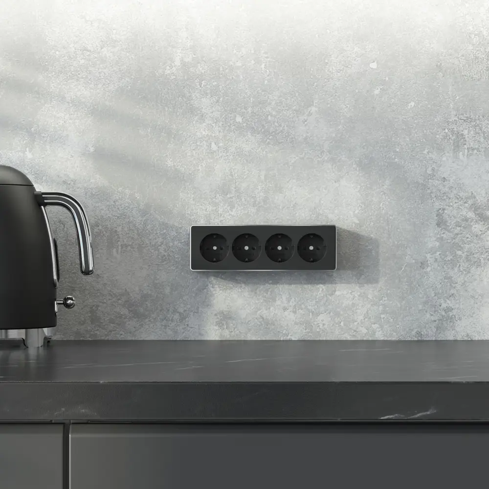 Фото 4 Розетка накладная Werkel Gallant a071254 с заземлением цвет черный матовый/хром Фото 4 Розетка накладная Werkel Gallant a071254 с заземлением цвет черный матовый/хром