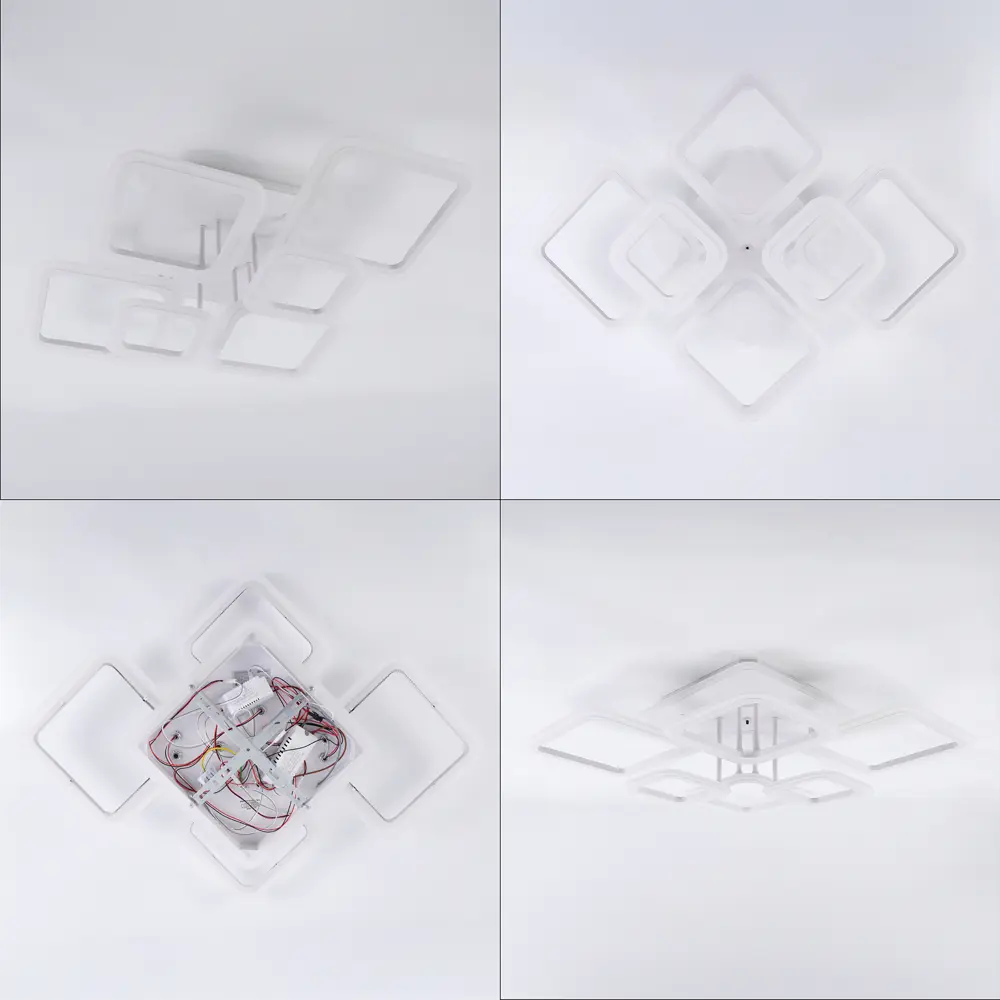 Фото 4 Люстра потолочная светодиодная Estares с пультом управления 18 м² регулируемый цвет света RGB цвет белый Фото 4 Люстра потолочная светодиодная Estares с пультом управления 18 м² регулируемый цвет света RGB цвет белый