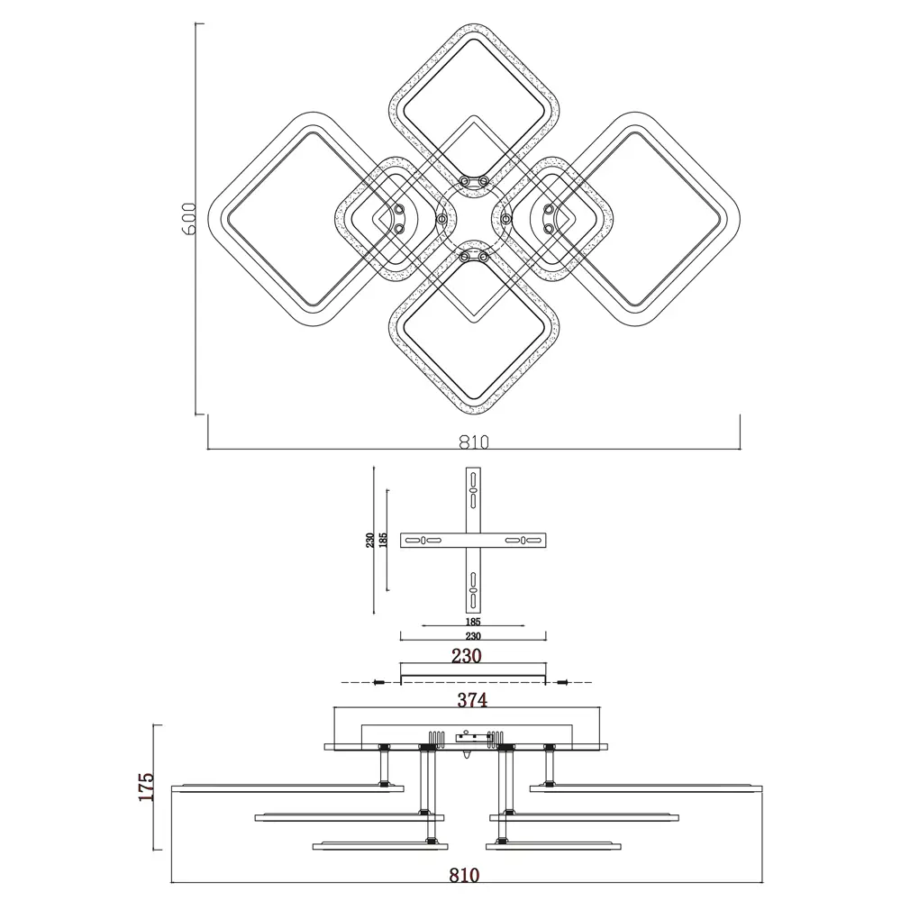 Фото 7 Люстра потолочная светодиодная Estares с пультом управления 18 м² регулируемый цвет света RGB цвет белый Фото 7 Люстра потолочная светодиодная Estares с пультом управления 18 м² регулируемый цвет света RGB цвет белый