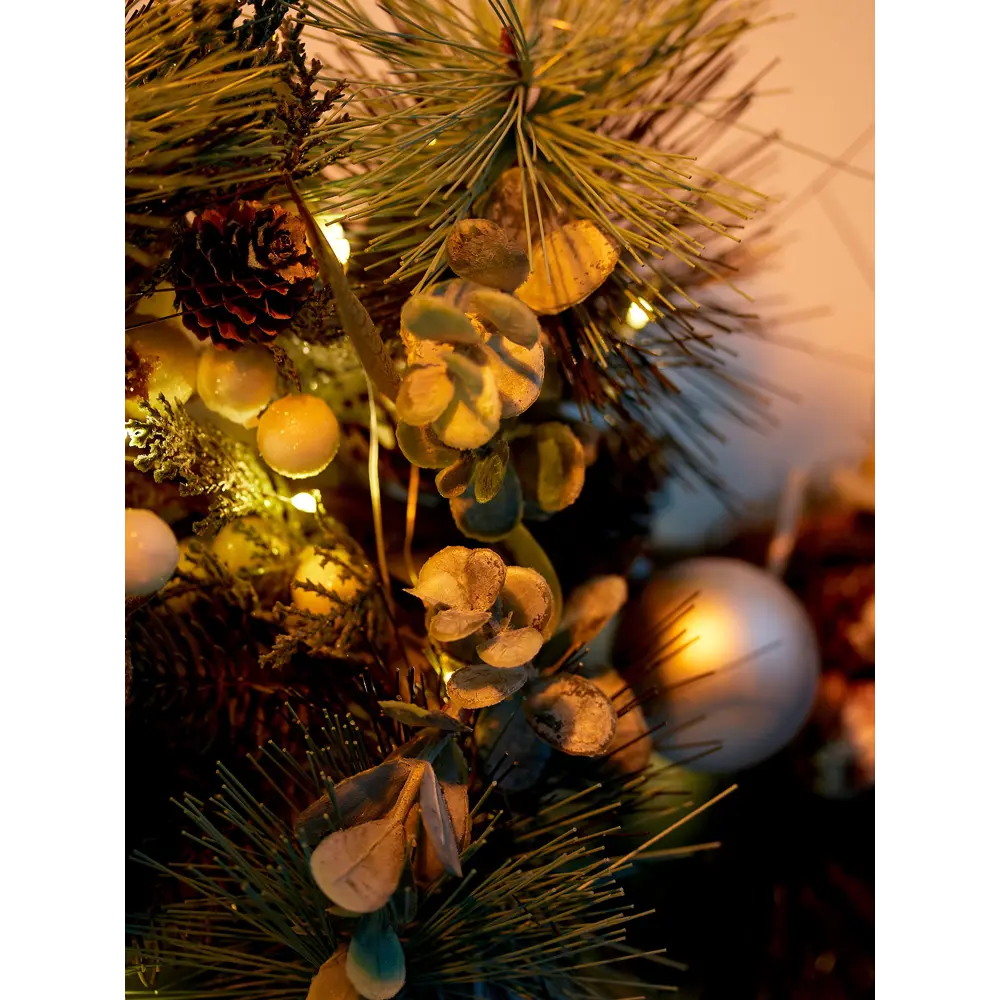 Фото 2 Декор настенный Luazon Lighting 10875978 Снежноягодник 72x20 см теплый белый