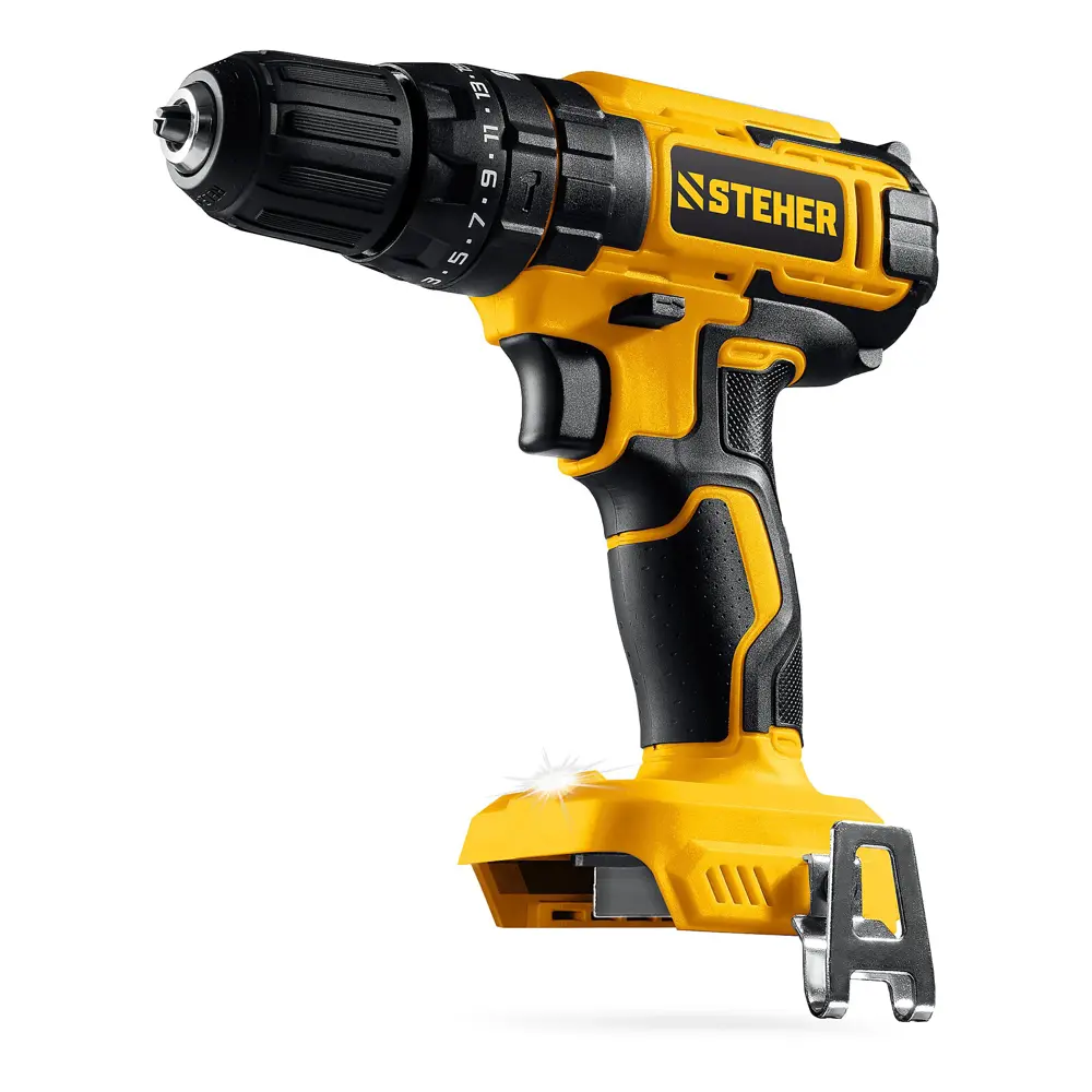 Фото Дрель-шуруповерт аккумуляторная ударная Steher CDS-40, 20 В Li-Ion без АКБ и ЗУ