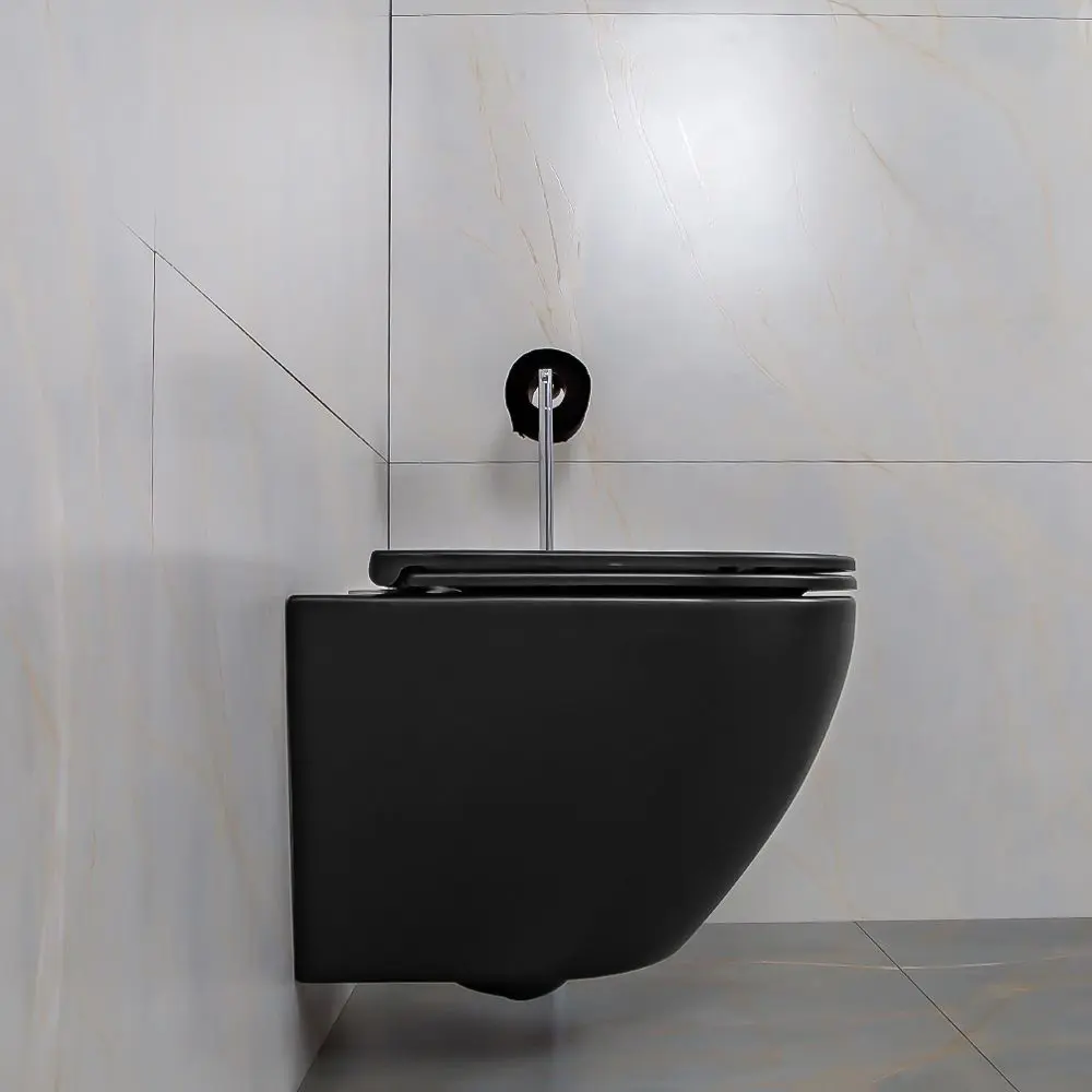 Фото 12 Унитаз подвесной AVS Сити безободковый с сиденьем микролифт черный Фото 12 Унитаз подвесной AVS Сити безободковый с сиденьем микролифт черный