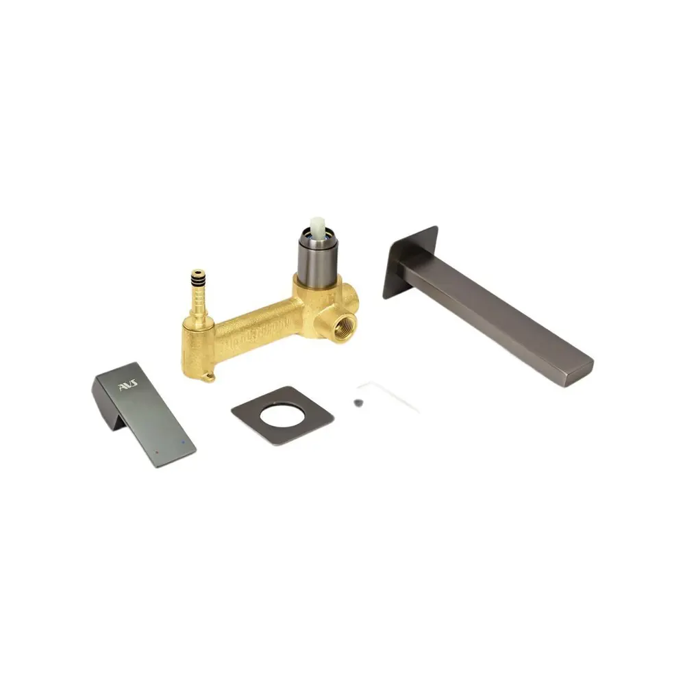 Фото 11 Смеситель для раковины встраиваемый AVS Cube настенный оружейная сталь Фото 11 Смеситель для раковины встраиваемый AVS Cube настенный оружейная сталь