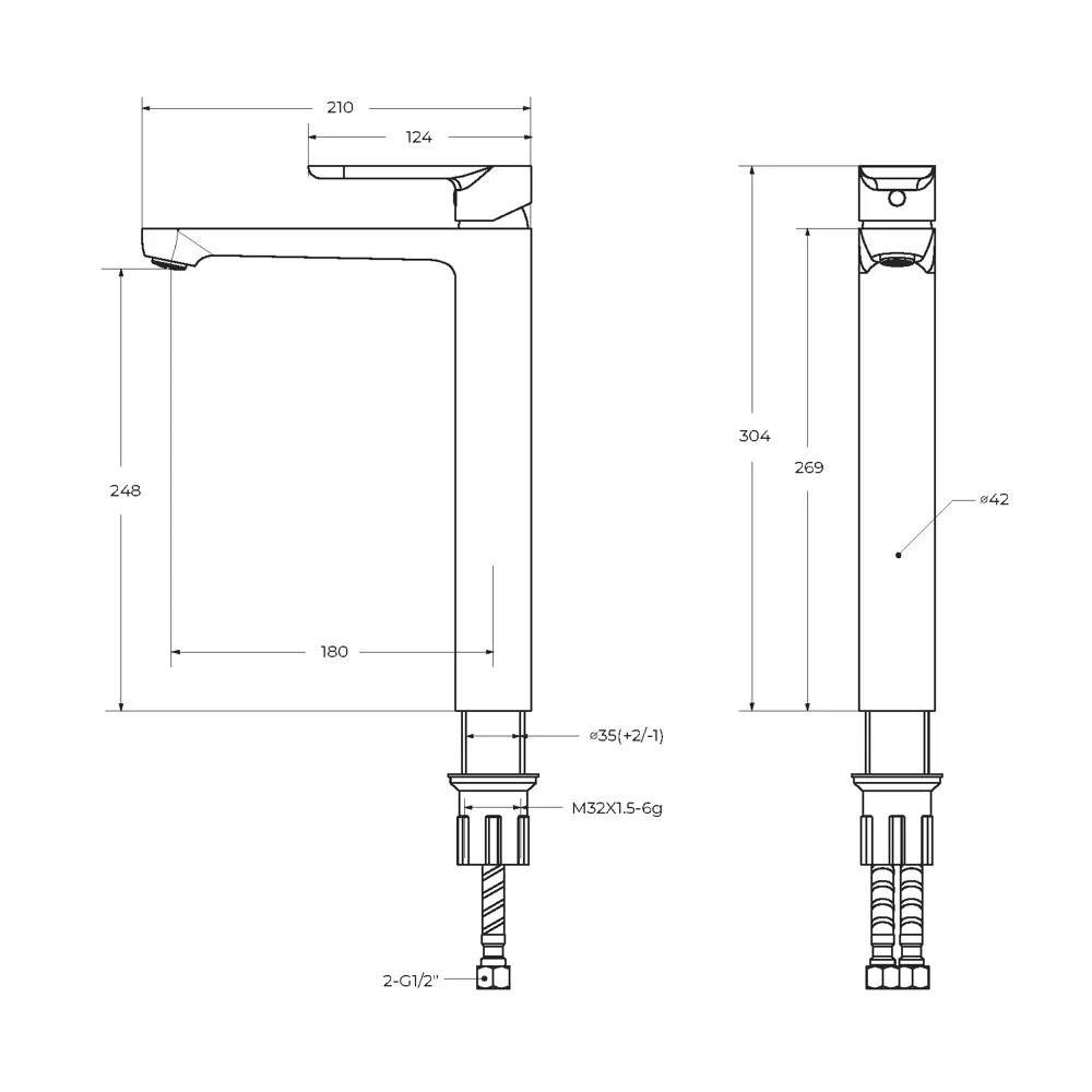 Фото 7 Смеситель для раковины Cezares Stylus STYLUS-LC-NOP-W0 однорычажный высокий цвет черный матовый Фото 7 Смеситель для раковины Cezares Stylus STYLUS-LC-NOP-W0 однорычажный высокий цвет черный матовый