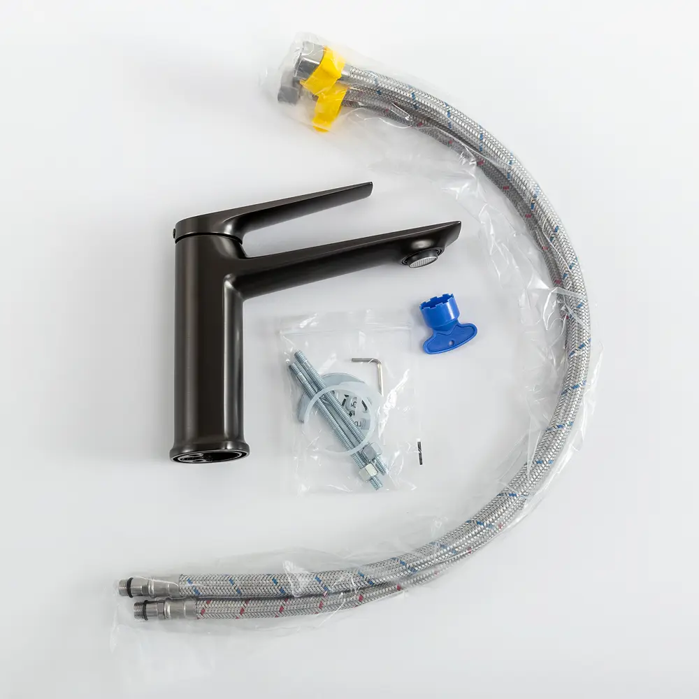 Фото 4 Смеситель для раковины Cezares LINER-LS-GM-W0 однорычажный цвет серый