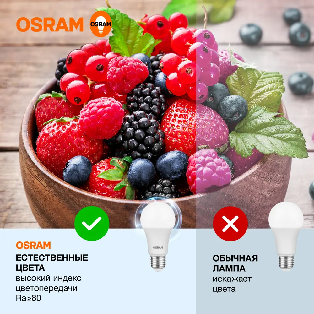 Фото 5 Набор ламп светодиодных Osram E27 220-240 В 6.8 Вт груша матовая 660 Лм холодный белый свет 10 шт Фото 5 Набор ламп светодиодных Osram E27 220-240 В 6.8 Вт груша матовая 660 Лм холодный белый свет 10 шт