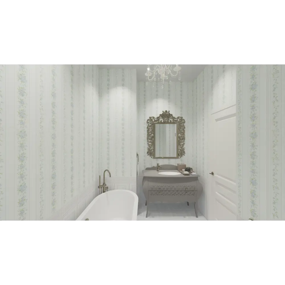 Фото 3 Настенная плитка Sal sapiente JRM 86006 A 30x80см цвет голубой с цветочным орнаментом Фото 3 Настенная плитка Sal sapiente JRM 86006 A 30x80см цвет голубой с цветочным орнаментом