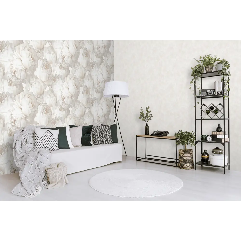 Фото 2 Обои флизелиновые Victoria Stenova Peony бежевые 1.06 м VS585341