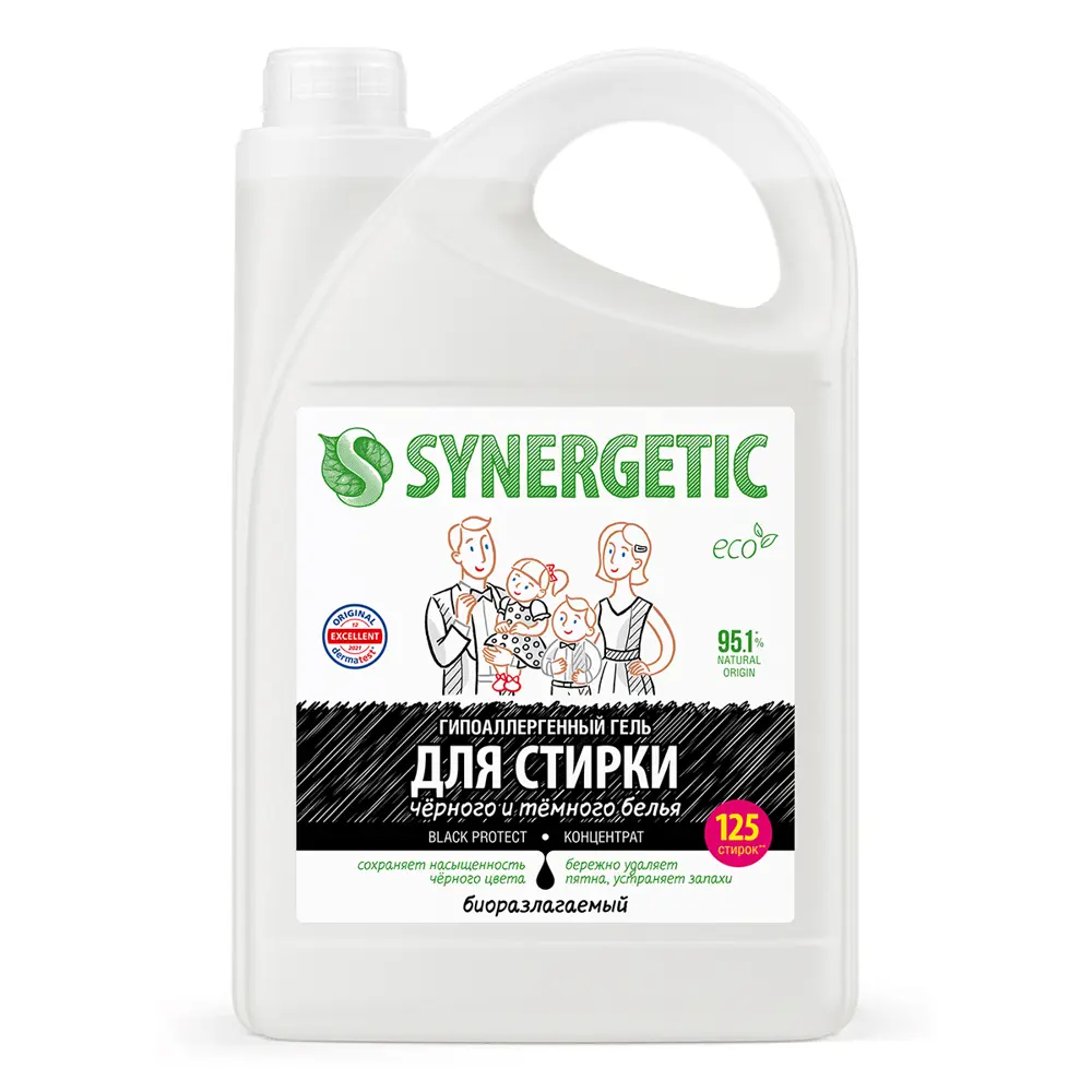 Фото Гель для стирки черного белья Synergetic Black 3.75 л