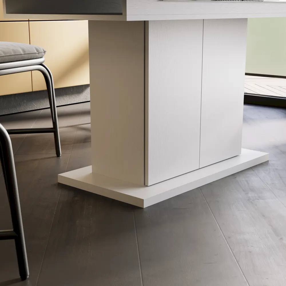 Фото 7 Кухонный стол прямоугольный Трия Детройт тип 1 150x150 см ЛДСП цвет белый/белый Фото 7 Кухонный стол прямоугольный Трия Детройт тип 1 150x150 см ЛДСП цвет белый/белый