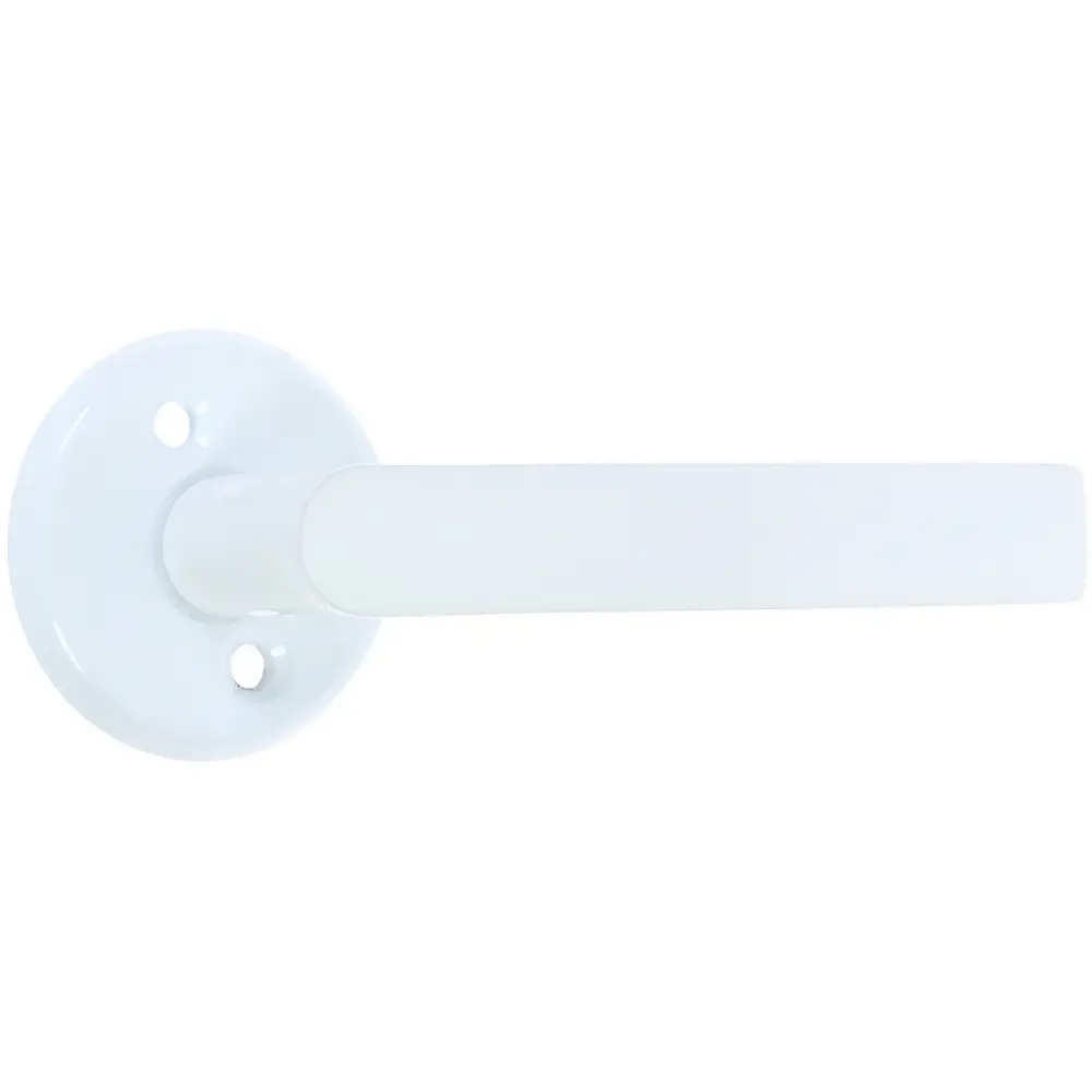 Фото 2 Ручка дверная на розетке для финских дверей Фабрика замков 016 алюминий гальваническое покрытие цвет белый Фото 2 Ручка дверная на розетке для финских дверей Фабрика замков 016 алюминий гальваническое покрытие цвет белый